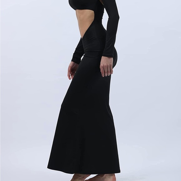 Black Cutout Maxi Dress Size Small - Picture 7 of 12
